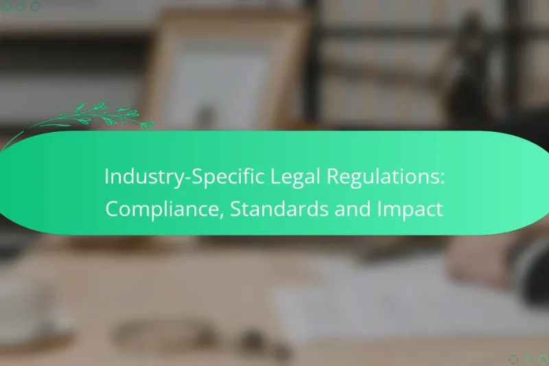 Průmyslově specifické právní předpisy: shoda, standardy a dopad