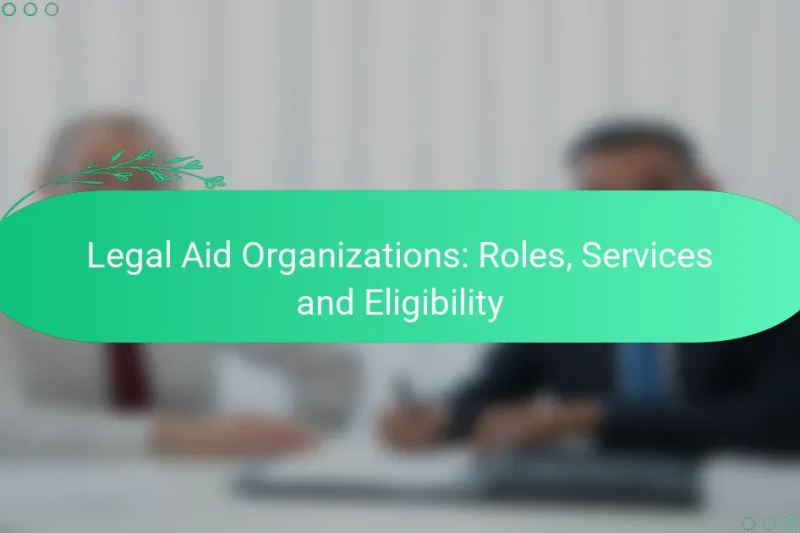 Organizace právní pomoci: role, služby a způsobilost
