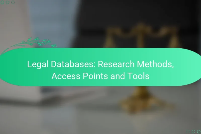 Právní databáze: Metody výzkumu, přístupové body a nástroje
