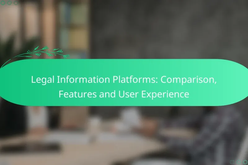Právní informační platformy: porovnání, funkce a uživatelská zkušenost