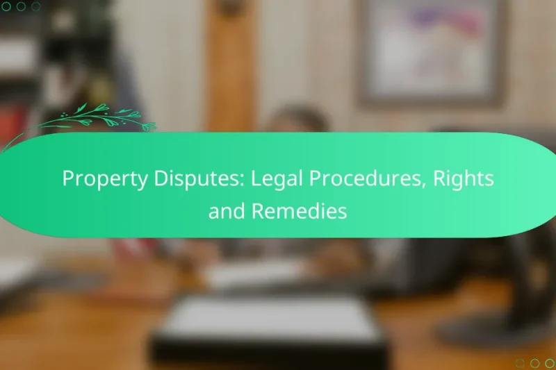 Majetkové spory: právní postupy, práva a nápravy