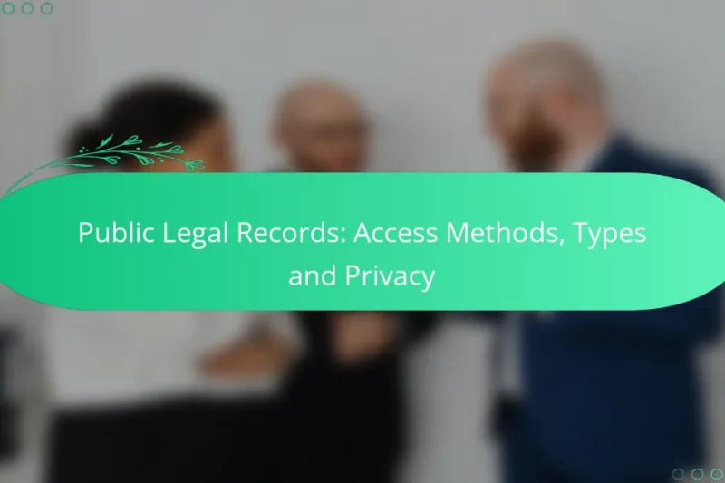 Veřejné právní záznamy: Metody přístupu, typy a soukromí