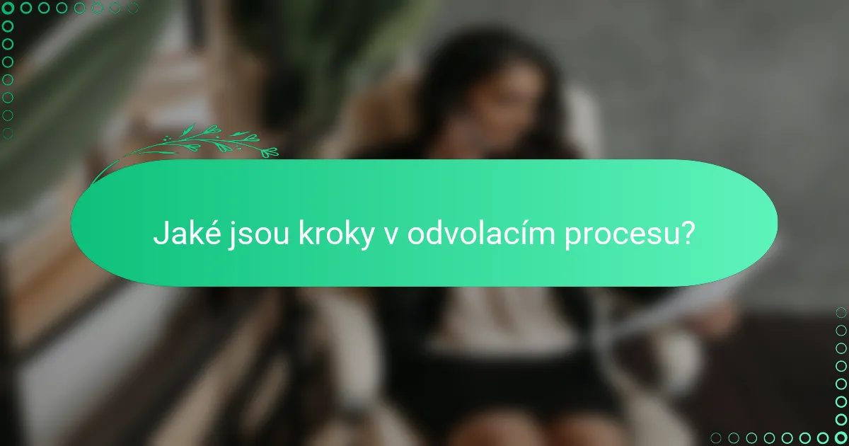 Jaké jsou kroky v odvolacím procesu?